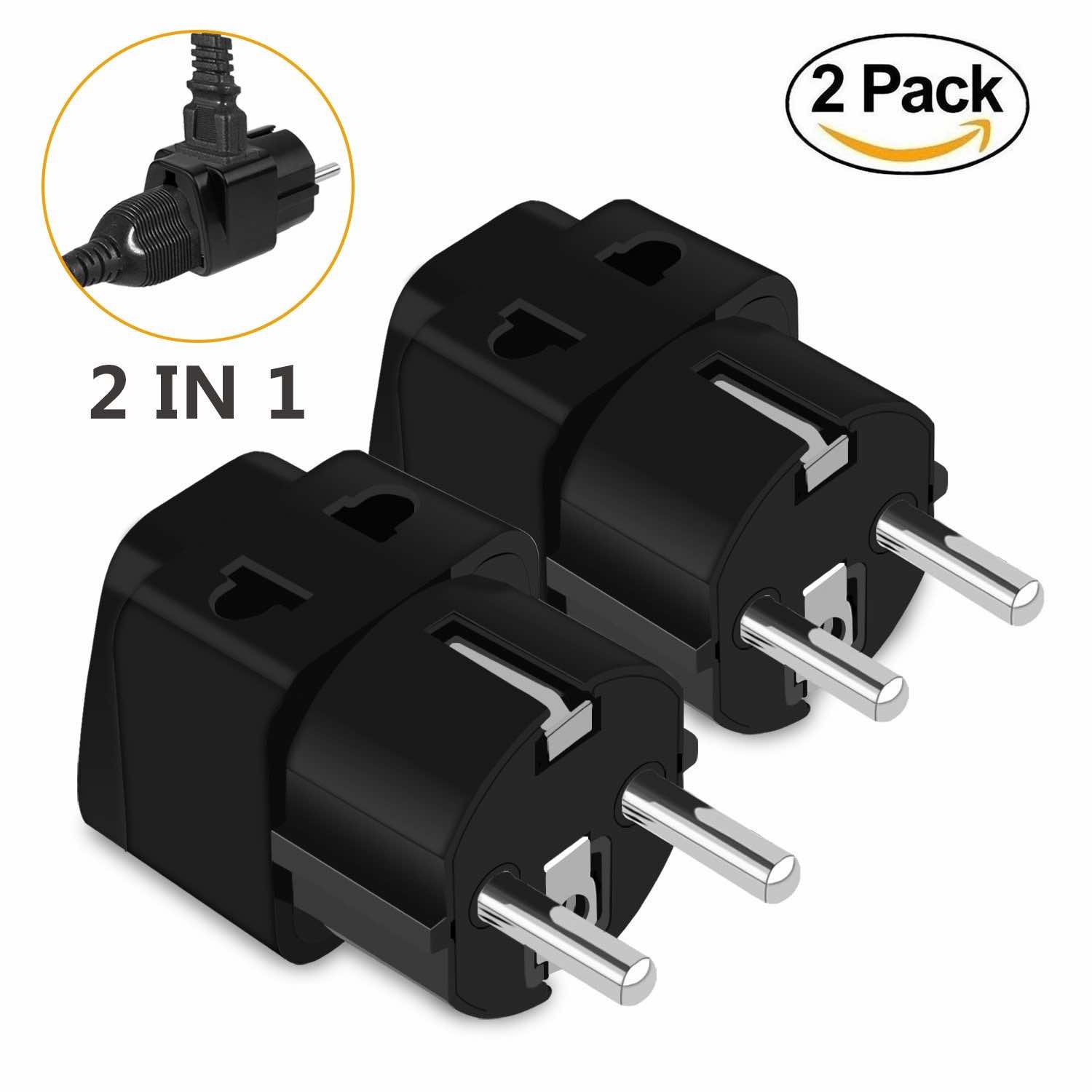 Europlug Adapter 2 Pack